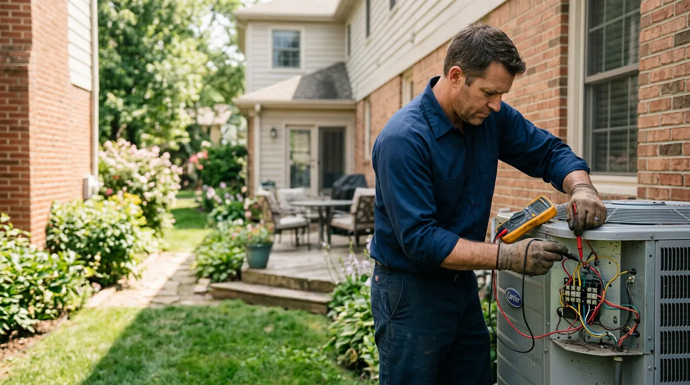 HVAC technician working near Depew, NY